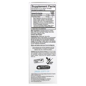 Thành phần vi chất của Nature's Answer Ionic Zinc Immune with Black Elderberry 4 fl oz (120 ml) 083000261169