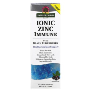 Thực phẩm chức năng Nature's Answer Ionic Zinc Immune with Black Elderberry 4 fl oz (120 ml) 083000261169