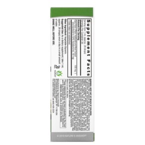 Thành phần vi chất của Nature's Answer Kava-6 Alcohol-Free Extract 1 fl oz (30 ml) 083000006418