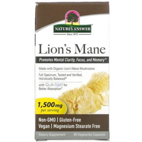 Thực phẩm chức năng Nature's Answer Lion's Mane 500 mg 90 Vegetarian Capsules 083000161728