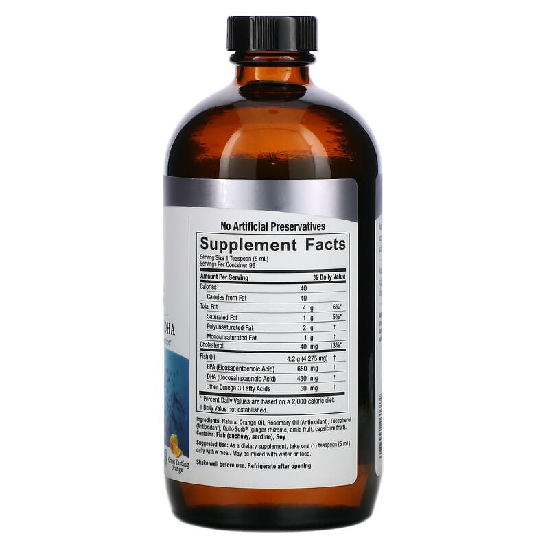 Nature's Answer Liquid Omega-3 Deep Sea Fish Oil EPA/DHA Orange 16 fl oz (480 ml) 2 Thành phần vi chất của Nature's Answer Liquid Omega-3 Deep Sea Fish Oil EPA/DHA Orange 16 fl oz (480 ml) 083000261374