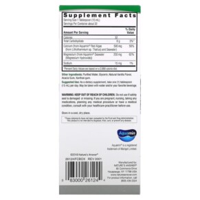 Thành phần vi chất của Nature's Answer Marine Based Cal-Mag 16 fl oz (480 ml) 083000261244