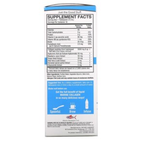 Thành phần vi chất của Nature's Answer Marine Collagen Wild Caught Norwegian Cod Berry 8 oz (240 ml) 083000269226