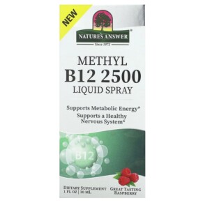 Thực phẩm chức năng Nature's Answer Methyl B12 2500 Liquid Spray Raspberry 1 fl oz (30 ml) 083000261060