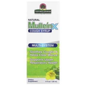 Thực phẩm chức năng Nature's Answer Natural Mullen-X Cough Syrup Multi-System 4 fl oz (120 ml) 083000262531