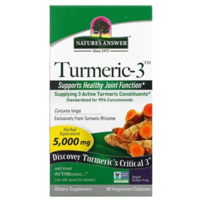 Thực phẩm chức năng Nature's Answer Turmeric-3 90 Vegetarian Capsules 083000163418