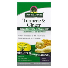 Thực phẩm chức năng Nature's Answer Turmeric & Ginger 90 Vegetarian Capsules 083000265945