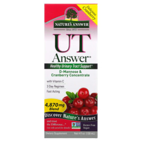 Thực phẩm chức năng Nature's Answer UT Answer D-Mannose & Cranberry Concentrate 4.870 mg 4 fl oz (120 ml) 083000263705
