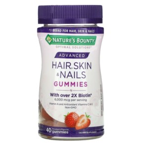 Thực phẩm chức năng Nature's Bounty Advanced Hair Skin & Nails Gummies Strawberry 40 Gummies 074312007286