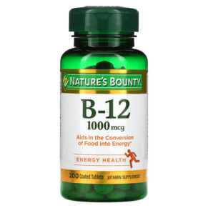 Thực phẩm chức năng Nature's Bounty B-12 1.000 mcg 200 Coated Tablets 074312528057
