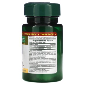 Thành phần vi chất của Nature's Bounty B-12 Naturally Cherry 5.000 mcg Twin Pack 40 Quick Dissolve Tablets Each 074312793431