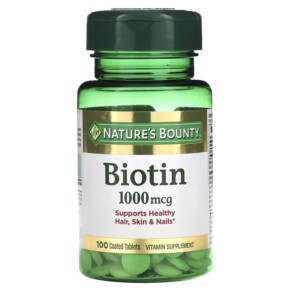 Thực phẩm chức năng Nature's Bounty Biotin 1.000 mcg 100 Coated Tablets 074312079610