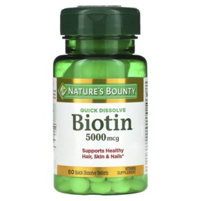 Thực phẩm chức năng Nature's Bounty Biotin 5.000 mcg 60 Quick Dissolve Tablets 074312589133