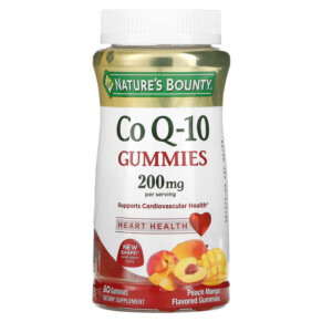 Thực phẩm chức năng Nature's Bounty Co Q-10 Gummies Peach Mango 100 mg 60 Gummies 074312593888