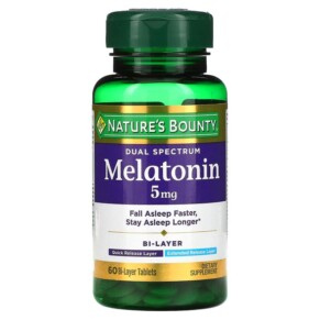 Thực phẩm chức năng Nature's Bounty Dual Spectrum Melatonin 5 mg 60 Bi-Layer Tablets 074312530982