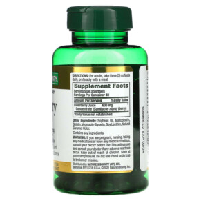 Thành phần vi chất của Nature's Bounty Elderberry Sambucus 210 mg 120 Rapid Release Softgels 074312009761