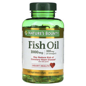 Thực phẩm chức năng Nature's Bounty Fish Oil 1.000 mg 145 Rapid Release Softgels 074312038228