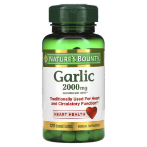 Thực phẩm chức năng Nature's Bounty Garlic 2.000 mg 120 Coated Tablets 074312416828