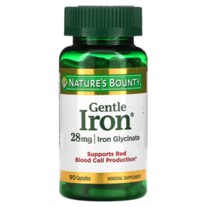 Thực phẩm chức năng Nature's Bounty Gentle Iron 28 mg 90 Capsules 074312016035