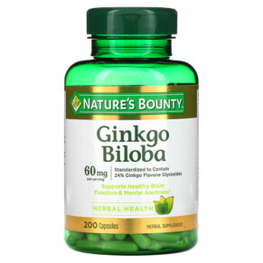 Thực phẩm chức năng Nature's Bounty Ginkgo Biloba 30 mg 200 Capsules 074312172434