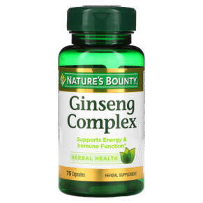Thực phẩm chức năng Nature's Bounty Ginseng Complex 75 Capsules 074312119323