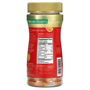 Thành phần vi chất của Nature's Bounty Immune Jelly Beans With Vitamin C & D and Zinc Orange 80 Jelly Beans 074312010125