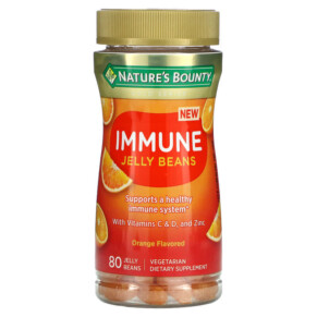 Thực phẩm chức năng Nature's Bounty Immune Jelly Beans With Vitamin C & D and Zinc Orange 80 Jelly Beans 074312010125