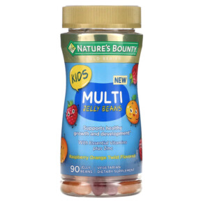 Thực phẩm chức năng Nature's Bounty Kids Multi Jelly Beans With Essential Vitamins Plus Zinc Raspberry Orange Twist 90 Jelly Beans 074312010156