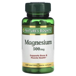 Thực phẩm chức năng Nature's Bounty Magnesium 500 mg 100 Coated Tablets 074312055355