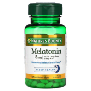 Thực phẩm chức năng Nature's Bounty Melatonin 5 mg 90 Rapid Release Softgels 074312157455
