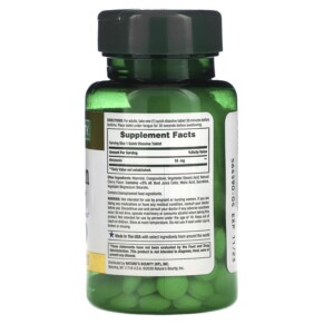 Thành phần vi chất của Nature's Bounty Melatonin Natural Cherry 10 mg 45 Quick Dissolve Tablets 074312528026