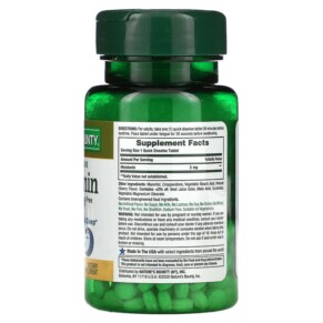 Thành phần vi chất của Nature's Bounty Melatonin Natural Cherry 3 mg 120 Quick Dissolve Tablets 074312079016