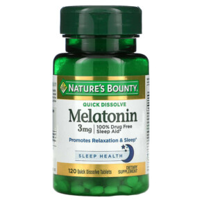 Thực phẩm chức năng Nature's Bounty Melatonin Natural Cherry 3 mg 120 Quick Dissolve Tablets 074312079016