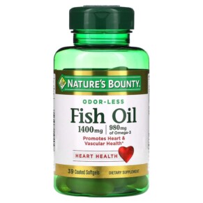 Thực phẩm chức năng Nature's Bounty Odor-Less Fish Oil 1400 mg 39 Coated Softgels 074312194047