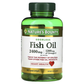 Thực phẩm chức năng Nature's Bounty Odorless Fish Oil 1.200 mg 90 Coated Softgels 074312171307