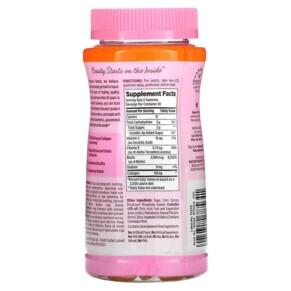 Thành phần vi chất của Nature's Bounty Optimal Solutions Hair Skin & Nails Collagen & Biotin Tropical Citrus 80 Gummies 074312785641