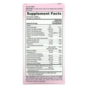 Thành phần vi chất của Nature's Bounty Optimal Solutions Healthy Mom Prenatal Multi 60 Softgels 074312648212