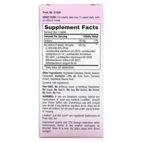 Thành phần vi chất của Nature's Bounty Optimal Solutions Women's Health Controlled Delivery Probiotic 30 Caplets 074312515200