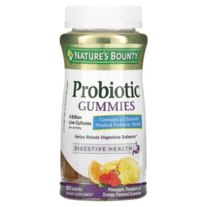 Thực phẩm chức năng Nature's Bounty Probiotic Gummies Pineapple Raspberry & Orange 4 Billion 60 Gummies 074312729003