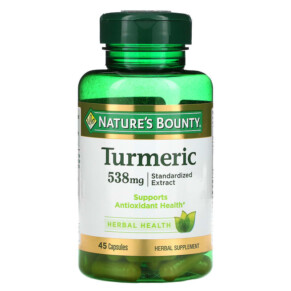 Thực phẩm chức năng Nature's Bounty Turmeric Standardized Extract 538 mg 45 Capsules 074312552731