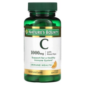 Thực phẩm chức năng Nature's Bounty Vitamin C with Rose Hips 1.000 mg 100 Coated Caplets 074312006906