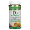 Thực phẩm chức năng Nature's Bounty Vitamin D3 Gummies Strawberry Orange & Lemon 25 mcg (1.000 IU) 90 Gummies 074312672910
