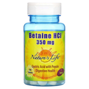Thực phẩm chức năng Nature's Life Betaine HCL 350 mg 100 Tablets 040647001176