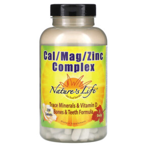 Thực phẩm chức năng Nature's Life Cal / Mag / Zinc Complex 250 Tablets 040647001930