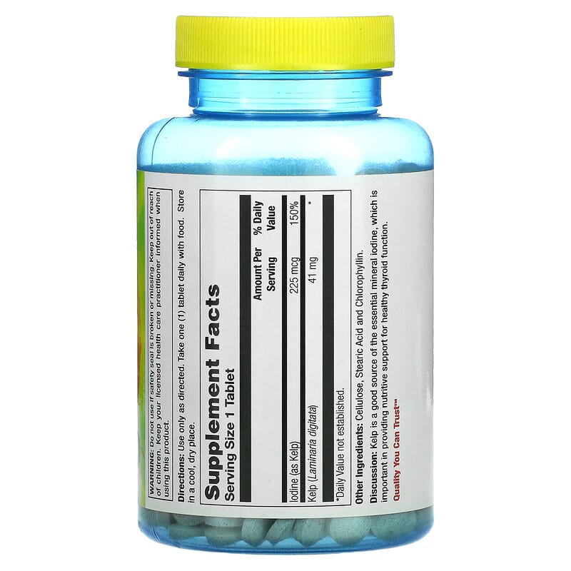 Nature's Life Icelandic Kelp 500 Tablets 2 Thành phần vi chất của Nature's Life Icelandic Kelp 500 Tablets 040647002319