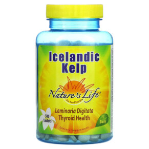 Thực phẩm chức năng Nature's Life Icelandic Kelp 500 Tablets 040647002319