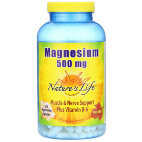 Thực phẩm chức năng Nature's Life Magnesium 500 mg 250 Vegetarian Capsules 040647004382