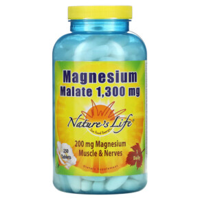 Thực phẩm chức năng Nature's Life Magnesium Malate 1.300 mg 250 Tablets 040647006874