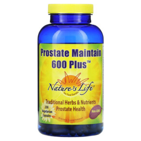 Thực phẩm chức năng Nature's Life Prostate Maintain 600 Plus 250 Vegetarian Capsules 040647006164