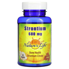 Thực phẩm chức năng Nature's Life Strontium 340 mg 60 Tablets 040647914179